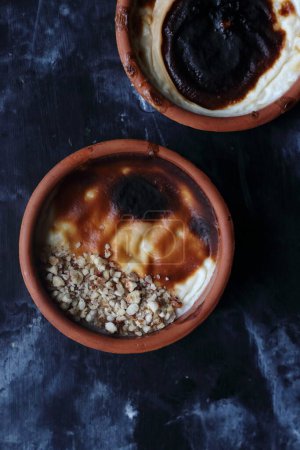 Photo for Rice pudding sutlac ,Turkish traditional dessert - Royalty Free Image