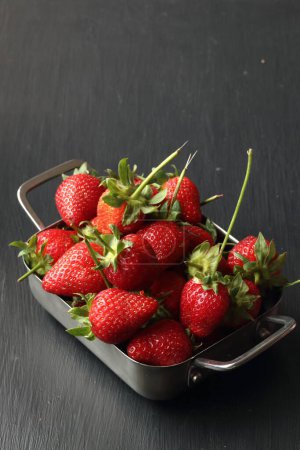 Photo for Whole strawberry fruits, whole strawberries - Royalty Free Image