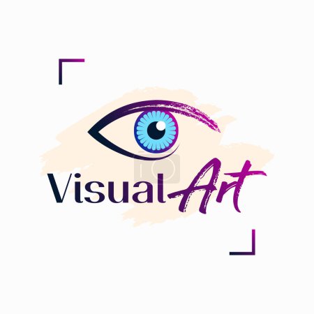 Eye logo. Visuelles Konzept auf weißem Hintergrund 10 eps