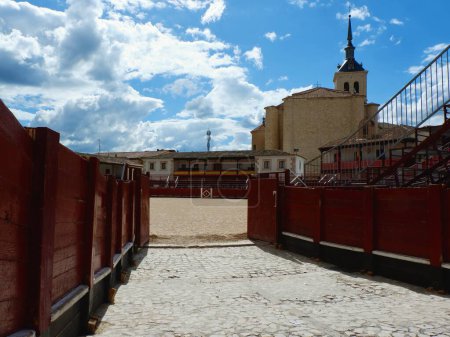 Photo for Entrance  exit to the bull fighting ring in Colmenar de Oreja village, Madrid community, Spain. - Royalty Free Image