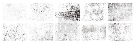 Ilustración de Superpone textura de sello con efecto grunge, dañado y viejo. Diferentes texturas de pintura con efecto splay y salpicaduras de tinta. Ilustración vectorial - Imagen libre de derechos