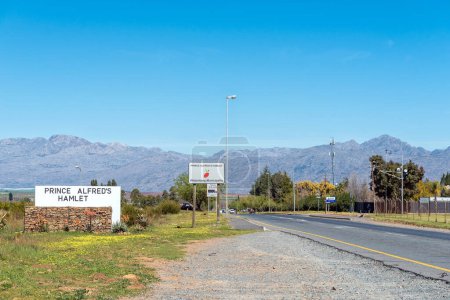 Photo for PRINCE ALFRED HAMLET, SOUTH AFRICA - SEP 9, 2022: Entrance to Prince Alfreds Hamlet near Ceres in the Witzenberg municipality of the Western Cape Province - Royalty Free Image