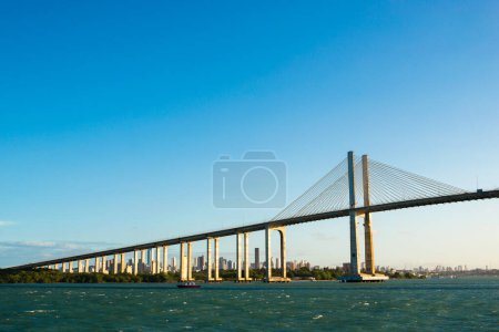 Téléchargez les photos : Pont Newton Navarro sur la rivière Potenji à Natal City, Brésil - en image libre de droit