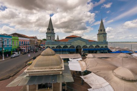 Famous Ver o Peso Marketspace and Fish Market Building in Belem City in North of Brazil