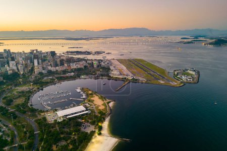 Aerial View of Marina da Gloria, Santos Dumont Airport and Rio de Janeiro Downtown