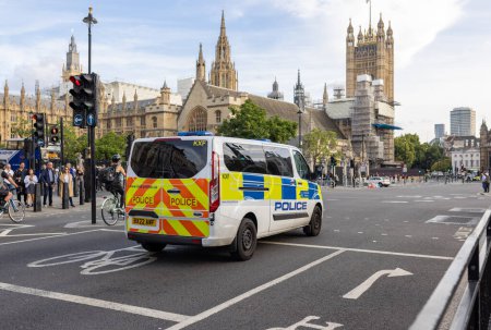 Photo for London, UK - September 11 2022 - A view of a police van in London city - Royalty Free Image