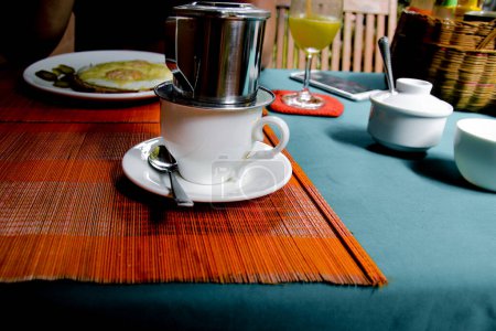 Photo for Coffee cup and tea on the table - Royalty Free Image