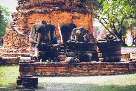 Photo for Buddha statues in ayututaya park - Royalty Free Image