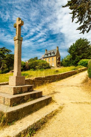 Photo for On the road along the Cte de Granit Rose of beautiful Brittany near Ploumanac'h - France - Royalty Free Image
