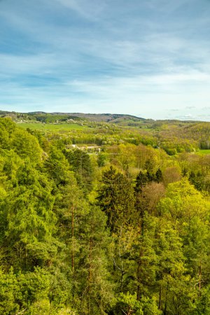 Une courte randonnée de Bad Liebenstein au Rennsteig, y compris le réveil printanier dans le parc Altenstein sous un soleil glorieux - Thuringe - Allemagne