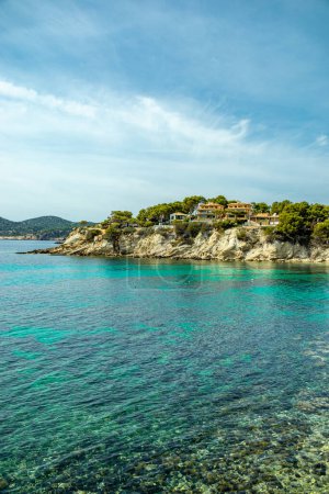 Small but beautiful hike on the coastal path Pass D'en Grau in the coastal town of Sant Elm in the south of the Balearic island of Mallorca - Spain
