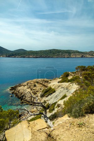 Foto de Pequeña pero hermosa caminata por el sendero costero Pass D 'en Grau en la localidad costera de Sant Elm en el sur de la isla balear de Mallorca - España - Imagen libre de derechos