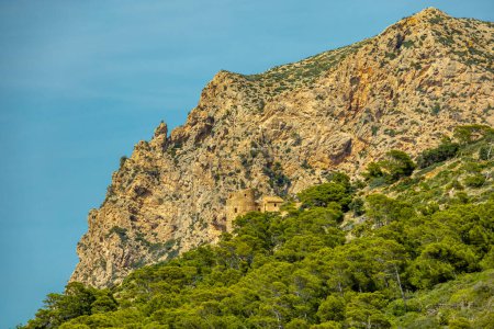 Small but beautiful hike on the coastal path Pass D'en Grau in the coastal town of Sant Elm in the south of the Balearic island of Mallorca - Spain