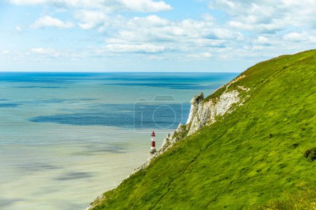 Foto de Viajar por la costa sur de Inglaterra entre Beachy Head y Birling Gap cerca de Eastbourne - Sussex - Reino Unido - Imagen libre de derechos