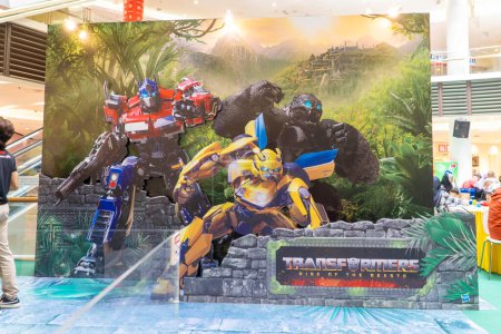 Photo for Kuala Lumpur, Malysia - June 2, 2023: Movie Standee from Rist of the Beast Transformers movie - Royalty Free Image