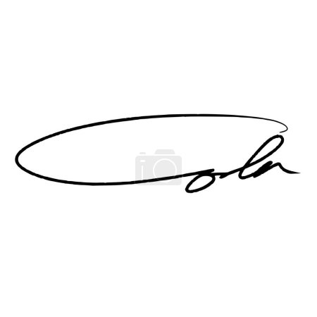 Illustration for Letter C abstract signature ideas. Vector with alpha channel. Signature idea starting with the letter C. Illustration made with a brush pen. black writing color and white background for raster file types and alpha channel for vector files. - Royalty Free Image