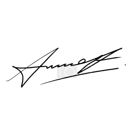 Illustration for Letter I abstract signature ideas. Vector with alpha channel. Abstract signature idea starting with the letter I. Illustration made with a brush pen. black writing color and white background for raster file types and alpha channel for vector files. - Royalty Free Image