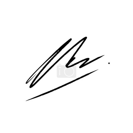 Illustration for Letter I abstract signature ideas. Vector with alpha channel. Abstract signature idea starting with the letter I. Illustration made with a brush pen. black writing color and white background for raster file types and alpha channel for vector files. - Royalty Free Image