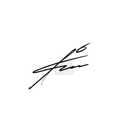 Illustration for Letter K abstract signature ideas. Vector with alpha channel. Abstract signature idea starting with the letter K. Illustration made with a brush pen. black writing color and white background for raster file types and alpha channel for vector files. - Royalty Free Image