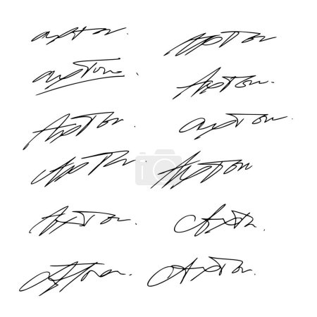 Illustration for Letter A Signature Ideas - Royalty Free Image