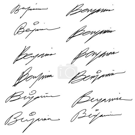 Illustration for Letter B Signature Ideas - Royalty Free Image