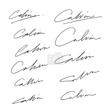 Illustration for Letter C Signature Ideas - Royalty Free Image
