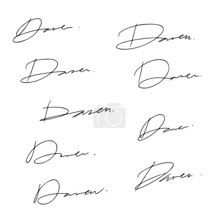 Illustration for Letter D Signature Ideas - Royalty Free Image