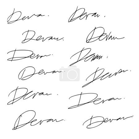 Illustration for Letter D Signature Ideas - Royalty Free Image