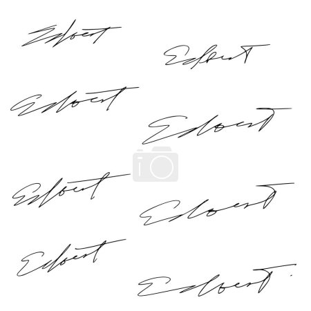 Illustration for Letter E Signature Ideas - Royalty Free Image