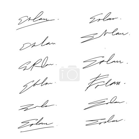 Illustration for Letter E Signature Ideas - Royalty Free Image