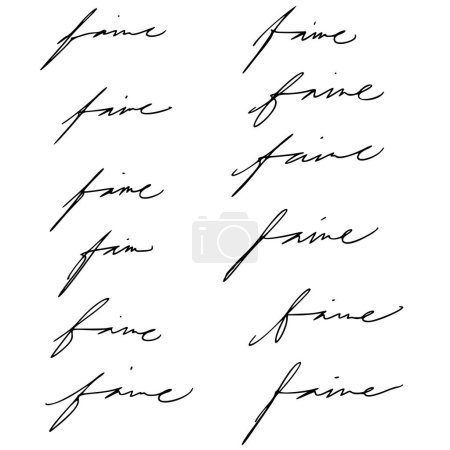 Illustration for Letter F Signature Ideas - Royalty Free Image