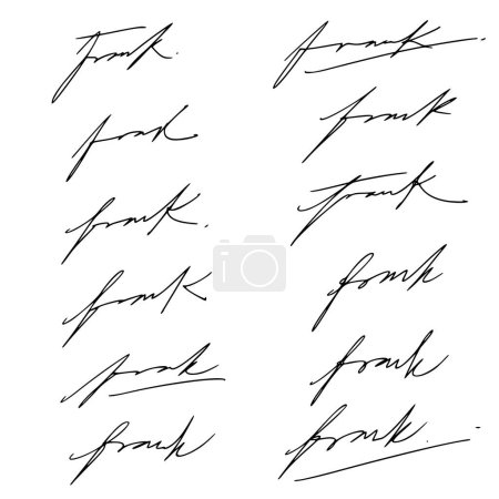 Illustration for Letter F Signature Ideas - Royalty Free Image