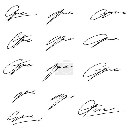Illustration for Letter G Signature Ideas - Royalty Free Image