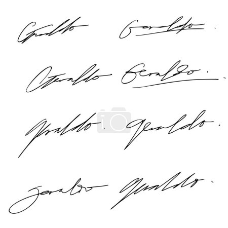 Illustration for Letter G Signature Ideas - Royalty Free Image