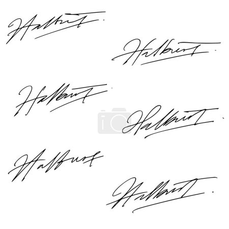 Illustration for Letter H Signature Ideas - Royalty Free Image