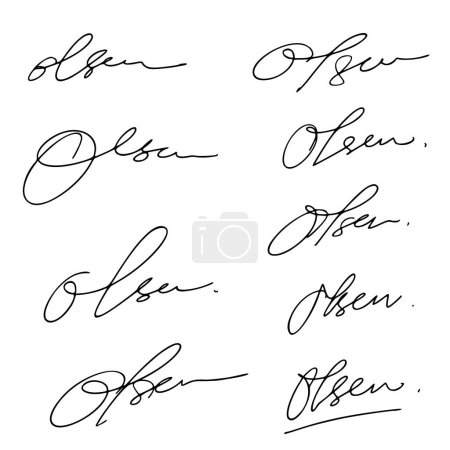 Illustration for Letter O Signature Ideas - Royalty Free Image