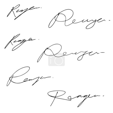 Illustration for Letter R Signature Ideas - Royalty Free Image