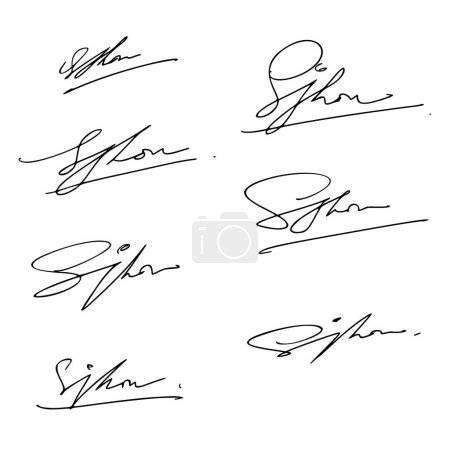 Illustration for Letter S Signature Ideas - Royalty Free Image