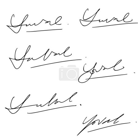 Illustration for Letter Y Signature Ideas - Royalty Free Image