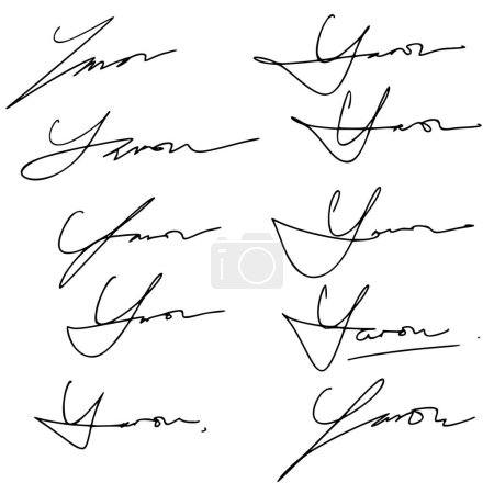 Illustration for Letter Y Signature Ideas - Royalty Free Image