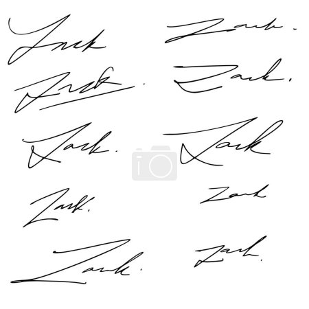 Illustration for Letter Z Signature Ideas - Royalty Free Image