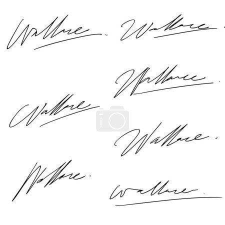 Illustration for Letter W Signature Ideas - Royalty Free Image
