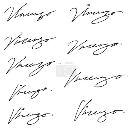 Illustration for Letter V Signature Ideas - Royalty Free Image
