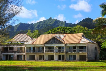 Un hotel resort abandonado e inacabado en la isla de Rarotonga en las Islas Cook