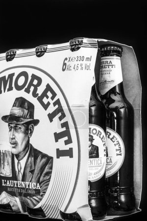 Photo for Birra Moretti beer. Bucharest, Romania, 2023 - Royalty Free Image