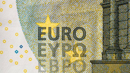 Moneda en euros. Europa inflación, dinero en euros. Currenia de la Unión Europea