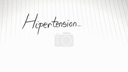 Foto de Hipertensión texto escrito a mano en papel, en la agenda de la oficina. Copiar espacio
. - Imagen libre de derechos