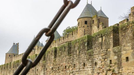 Photo for Castle of Carcassonne in France. Impressive medieval fortress - Royalty Free Image