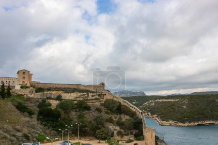 Bonifacio Stadt, mittelalterliche Zitadelle auf Korsika, Frankreich