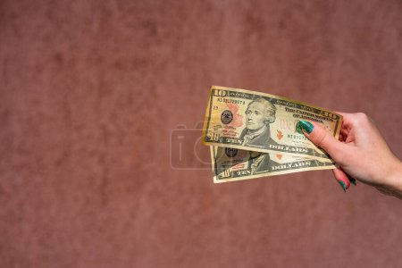 Billets en dollars américains, photo détaillée des dollars américains. États-Unis d'Amérique monnaie